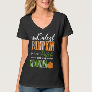 Cutest pumpkin calls me Grandpa Matching Family  f T-Shirt