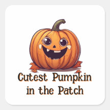 Cutest Pumpkin Cartoon Halloween Orange Text