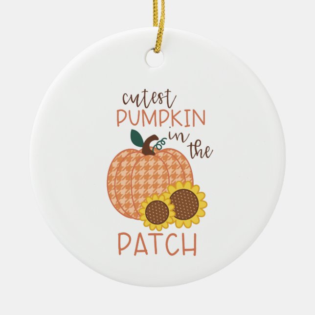 Cutest Pumpkin Ceramic Tree Decoration (Front)