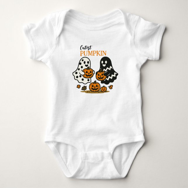 Cutest Pumpkin Ghosts Baby Bodysuit (Front)