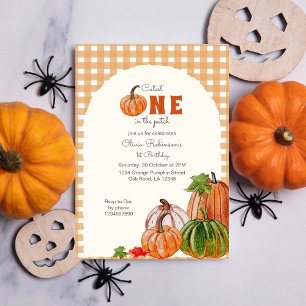 Cutest Pumpkin in the Patch 1st Birthday Invitation