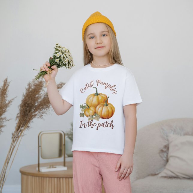Cutest Pumpkin In The Patch, Autumn Fall Kids T-Shirt (Creator Uploaded)