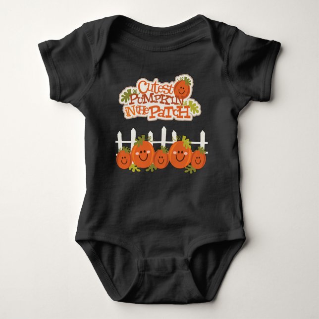 Cutest Pumpkin In The Patch Baby Bodysuit (Front)