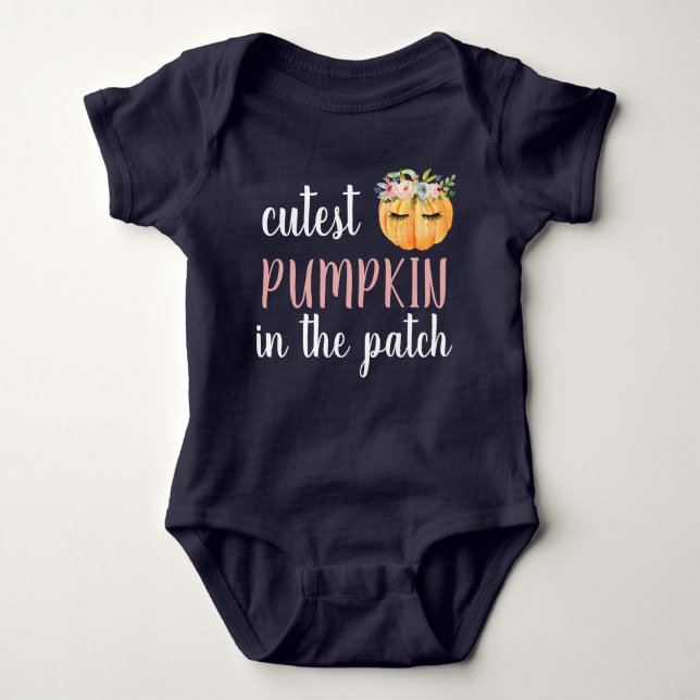 Cutest Pumpkin in the Patch Baby Bodysuit (Front)