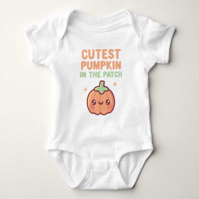 Cutest Pumpkin In The Patch Baby Bodysuit (Front)