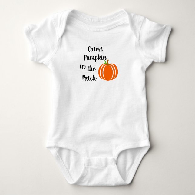 Cutest Pumpkin in the Patch Baby Bodysuit (Front)