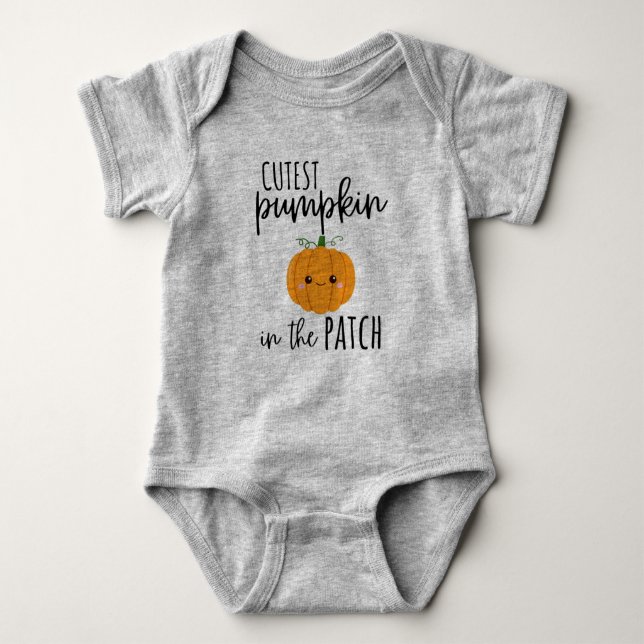 CUTEST PUMPKIN IN THE PATCH BABY BODYSUIT (Front)