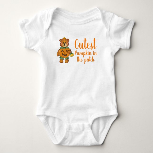 Cutest Pumpkin in the patch Baby Bodysuit (Front)