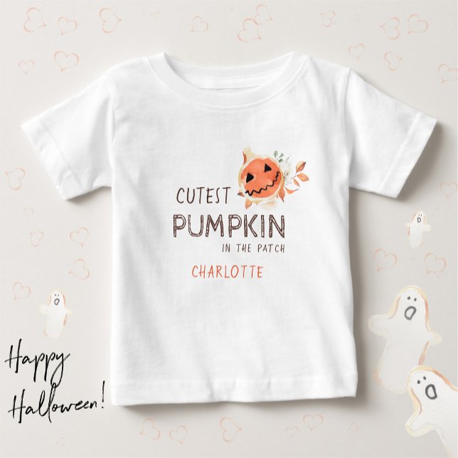 Cutest Pumpkin in the Patch Baby T-Shirt (Cutest Pumpkin in the Patch Handdrawn Halloween Baby T-Shirt ©Susanne Sachers - Sunny Mind Design)