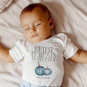 Cutest Pumpkin In The Patch Boy Baby Bodysuit