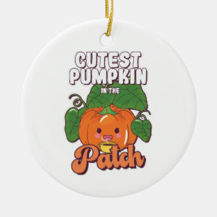 cutest pumpkin in the patch ceramic tree decoration