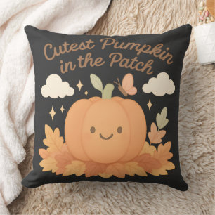 Cutest Pumpkin In The Patch Cute Halloween Autumn Cushion
