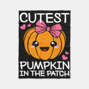 Cutest Pumpkin In The Patch Fun Halloween Thanksgi Fleece Blanket