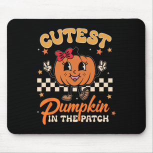 Cutest Pumpkin In The Patch Funny Halloween Thanks Mouse Pad