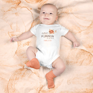 🎃Cutest Pumpkin in the Patch Handdrawn Halloween  Baby Bodysuit