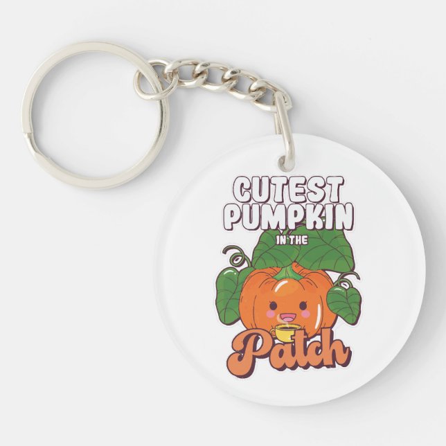 cutest pumpkin in the patch key ring (Front)