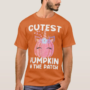 cutest pumpkin in the patch kids gilrs halloween p T-Shirt
