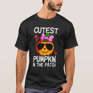 Cutest Pumpkin In The Patch Kids Girls Halloween P T-Shirt