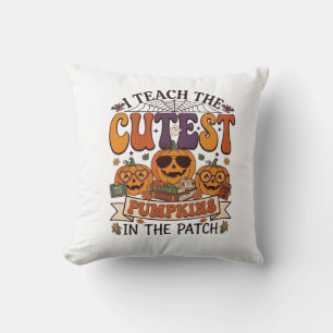 Cutest Pumpkins Halloween Teacher Glasses Books_1 Cushion