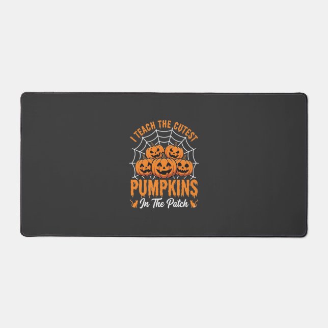 Cutest Pumpkins In The Patch Teacher Halloween_1 Desk Mat (Front)
