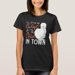 Cutest Silkie Chicken Farmer Farm Chinese Silk Chi T-Shirt