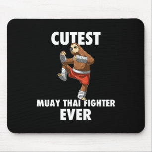 Cutest Sloth Fighter Ever - Muay Thai Kickboxing G Mouse Pad