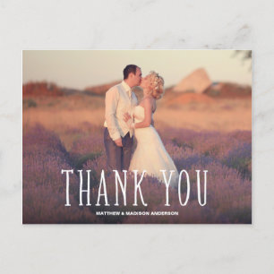 CUTEST THANKS WEDDING THANK YOU POST CARD