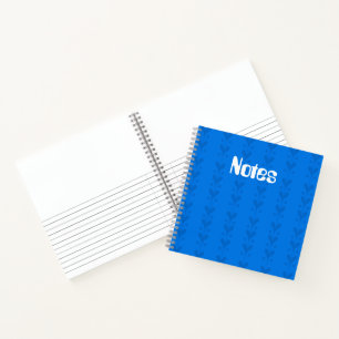 Cutesy Blue Hearts Pattern Notebook