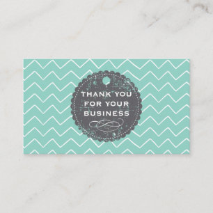 Cutesy Boutique Grunge Badge Thank You Loyalty Card