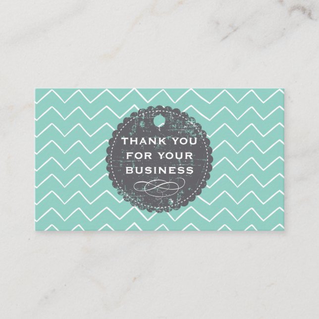 Cutesy Boutique Grunge Badge Thank You Loyalty Card (Front)