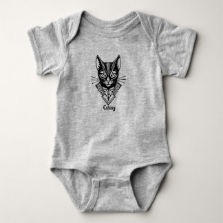 Cutesy cat  baby bodysuit