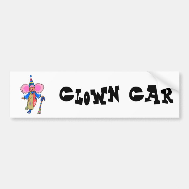 cutesy clown bumper sticker (Front)