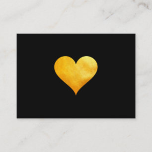 Cutesy Gold Heart Business Card