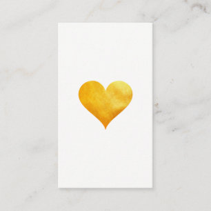 Cutesy Gold Heart Business Card