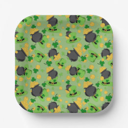 Cutesy Luck for the Irish Paper Plate