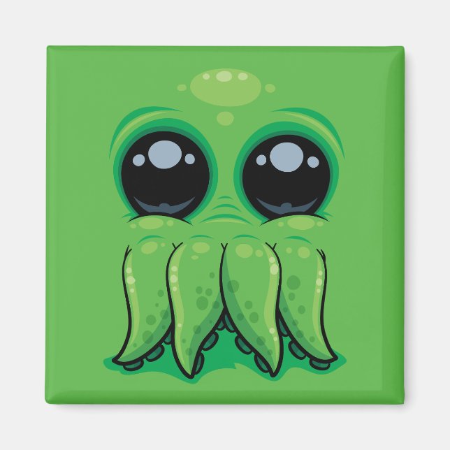 Cutethulhu Cute Cthulhu Face Magnet (Front)