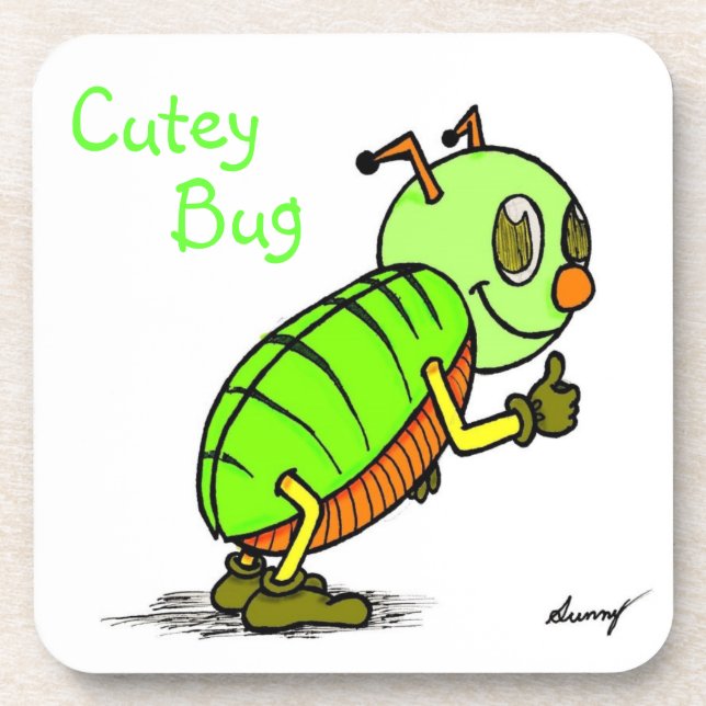 Cutey Bug Cork Coaster (Front)
