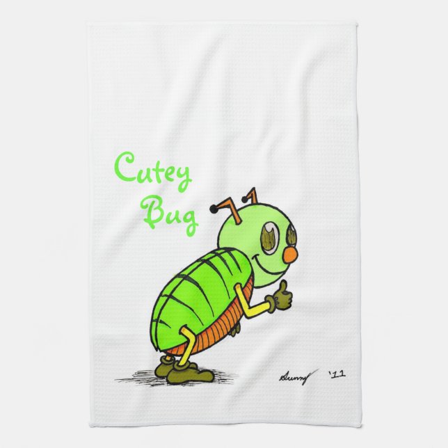 Cutey Bug Kitchen Towel (Vertical)