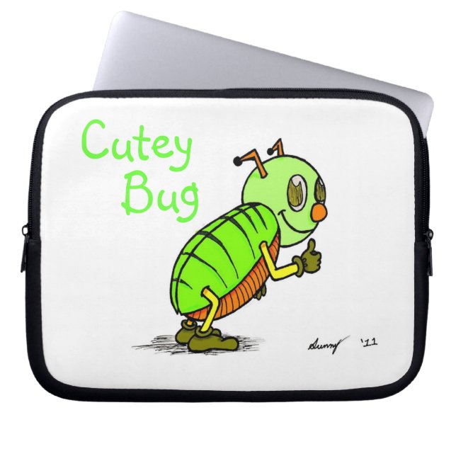 Cutey Bug Laptop Sleeve (Front)