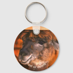 Cutey Llama Animal Personalised Key Ring