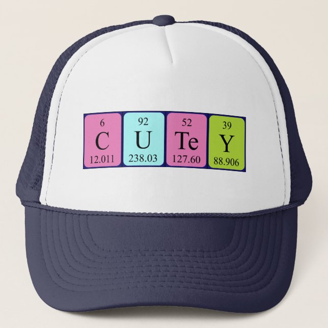 Cutey periodic table name hat (Front)