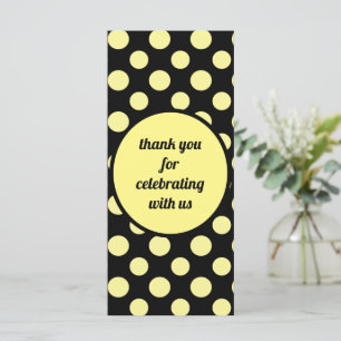 CuteYellow Black Big Large Polka Dots Pattern