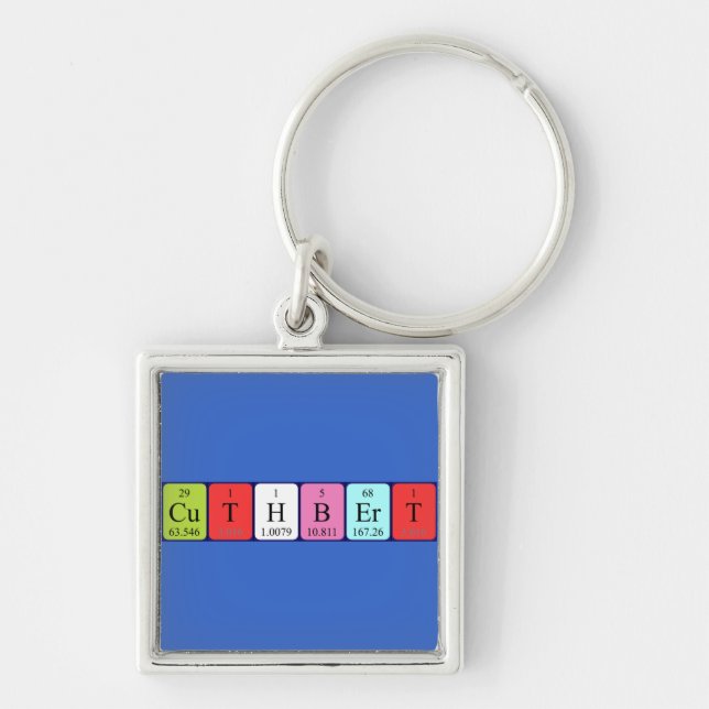 Cuthbert periodic table name keyring (Front)