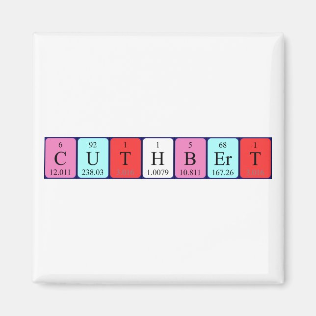 Cuthbert periodic table name magnet (Front)