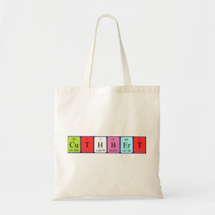 Cuthbert periodic table name tote bag