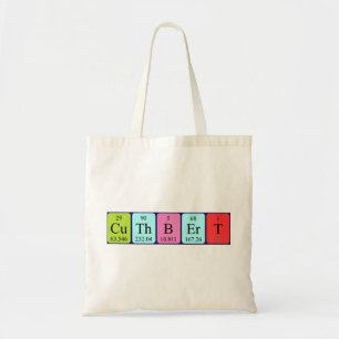 Cuthbert periodic table name tote bag