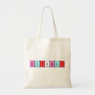 Cuthbert periodic table name tote bag