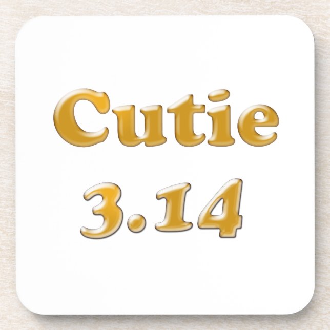Cutie 3.14 Pi Day Coaster (Front)