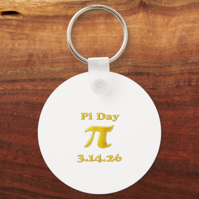 Cutie 3.14 Pi Day Key Ring (Front)