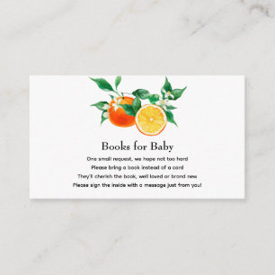 Cutie Baby Sprinkle Baby Shower Books for Baby Enclosure Card